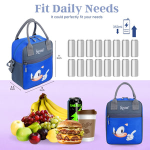 Sylver Blue Sonic Burst Lunch Bag Multi Angle item Fit 