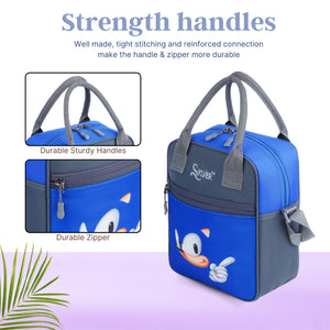 Sylver Blue Sonic Burst Lunch Bag Strength Handles